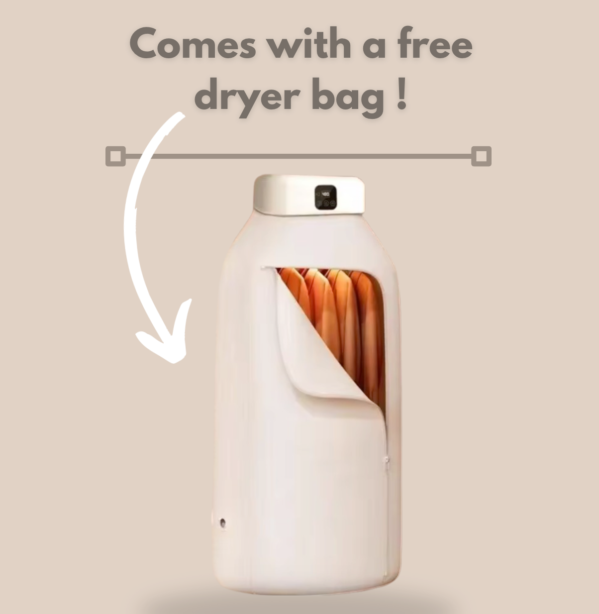 BreezePod™ Mini Portable Dryer with Removable Dryer Bag & Remote